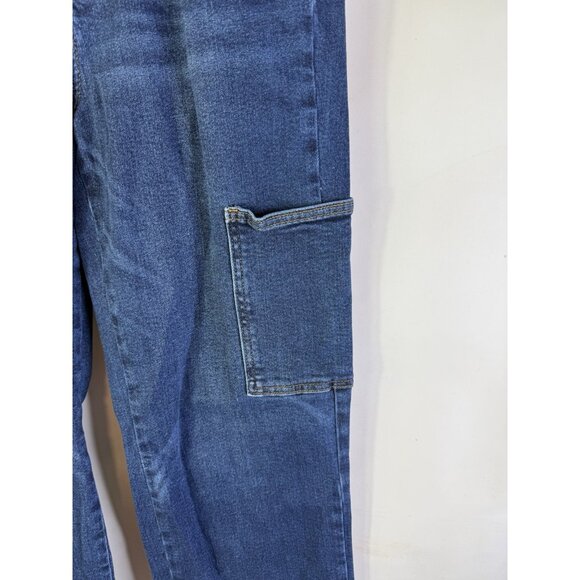 Judy Blue Wide Leg Jeans Baggy Cargo Pocket - Picture 4 of 9